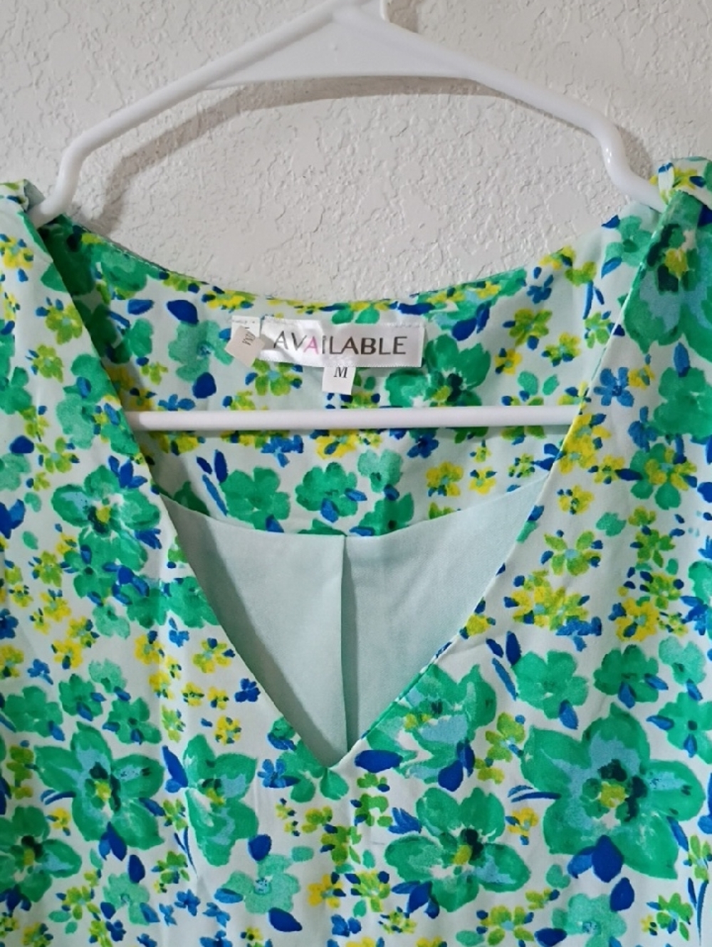 Gina Floral A Line Dress Green Long Sleeve Medium Pullover Long Sleeve - Picture 3 of 9